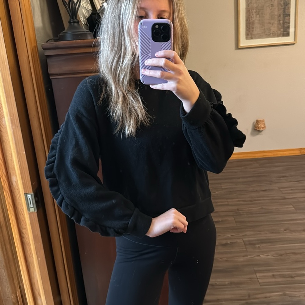 a new day Ruffle Sleeve Sweatshirt